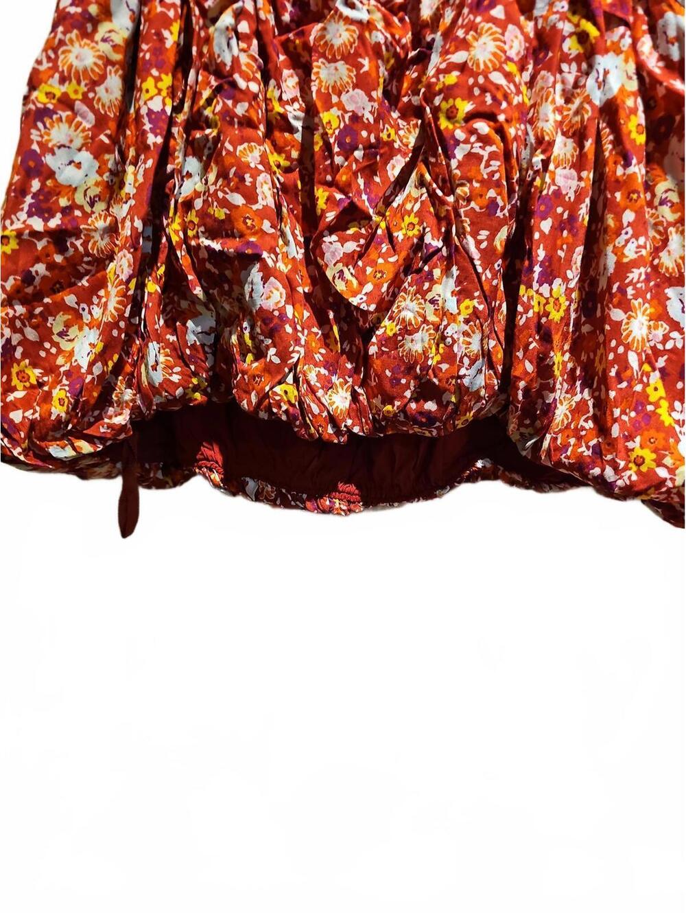 Free People Red Floral Cropped Daisy Babe Tank Small - Picture 7 of 11